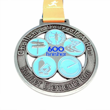 Runner elements challenge finisher medal