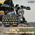 Angel Eyes 7 Inch Round Led Motorcycle Headlights
