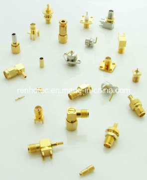 RF Connector R/a or St. Male Female SMA Connector for PCB Mount and Cable Assembly