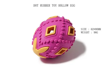 Hollow Rubber Egg Dog Toy with Bell/Light