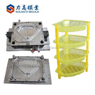 Customized plastic injection multi layer rack mould maker