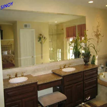 Large Frameless Full Wall Bathroom Mirrors