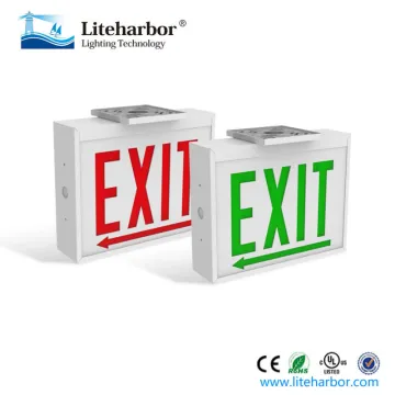 UL 924 Listed 3.6V led exit signs steel housing double faces