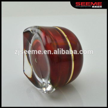New style round shaped acrylic jar, transparent cosmetics packaging jar