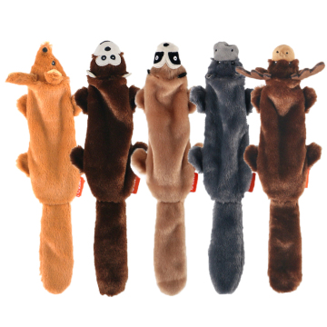 Giocattolo da cani da polpo da peluche cigolio personalizzato con procione.
