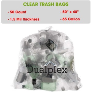 Small Gallon Trash Dustbin Recycling Kitchen Febreze Garbage Bags Clear