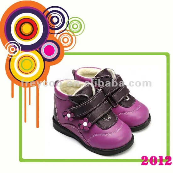 100% Authentic leather kids shoes, kids girl shoes PB-8011