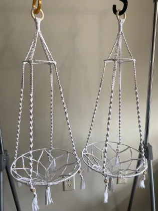 BODI Macrame Hanging Halo Pet Hammock Bed