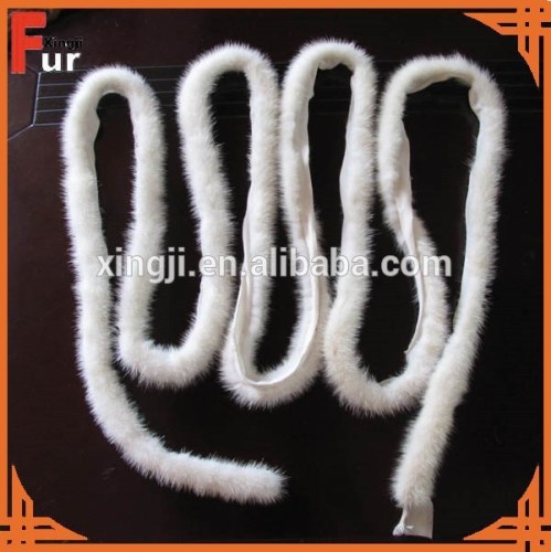 China Factory White Color Mink Fur Trimming