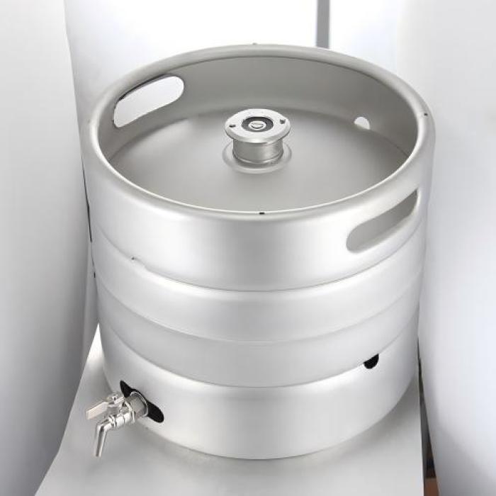 Bierfass aus SUS304 in Lebensmittelqualität mit Zapfhahn