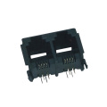 RJ11 Jack side input painel Full Plastic 1X2P