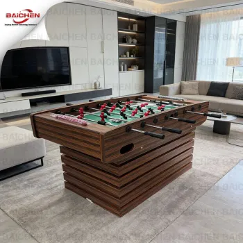 indoor modern glass foosball table