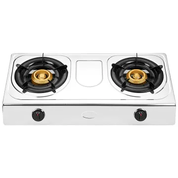 Excellent Quality Kitchen Stainless Steel Gas Stove With 2 Burners Desktop Home White Stove