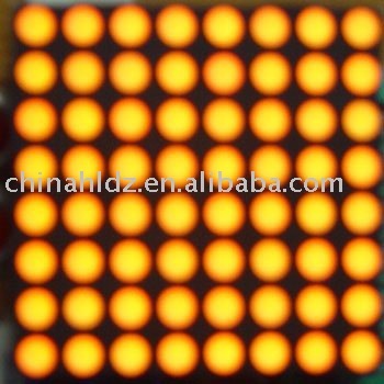 8X8 Orange LED dot matrix display
