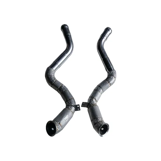 High Quality Exhaust Downpipe for Benz C63 W205 4.0T 2014+ Catalytic Converter Pipes