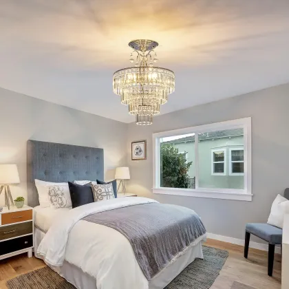 Crystal bar LED light bulb ceiling lamp