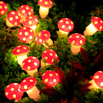 3M 20LEDs & 1.5M 10LEDs Mushroom Shape String Lights - USB/Battery Operated for New Year, Christmas, Parties, Gifts, and Decor