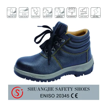 lace up genuine leather safety shoes
