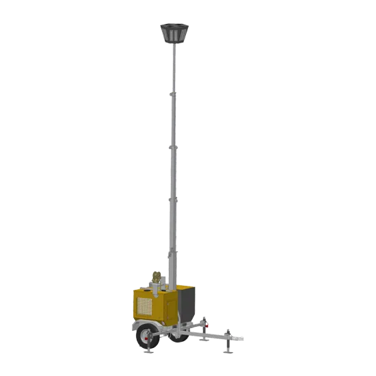 mobile telescopic mast led light tower
