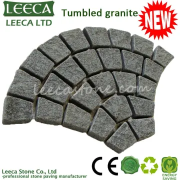 Grey granite fan shape paving stone