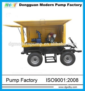 ZW series diesel self-priming non-clog sewage pump with trailer