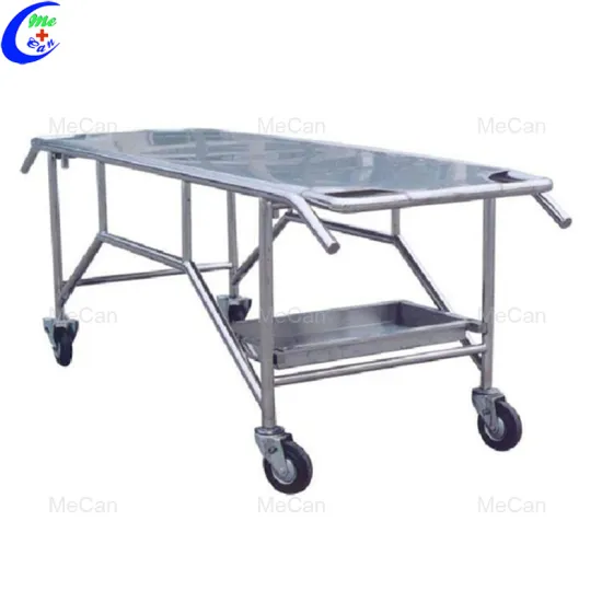 Stainless steel cheap moving corpse handling cart mortuary