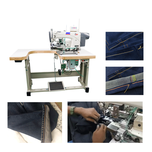 Dobladillo industrial de la máquina de coser del cantante usado