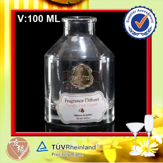 Scent Diffusers Spray Bottle 100ML Glass 100ML Round Diffuser Glass Bottle