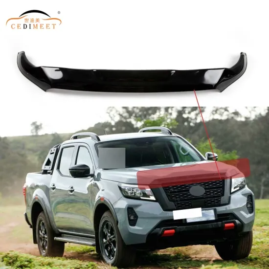 Black Acrylic Bug Deflector Hood Shield for Nissan Navara NP300 2021