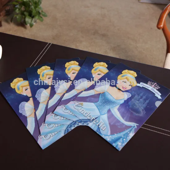 Custom pp plastic A4/A5 l shape plastic folder with any logo printing and high quality