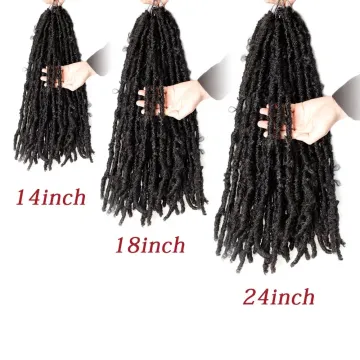 Butterfly Locs Crochet Hair Distressed Faux Locs Crochet Hair Pre looped Natural Messy Butterfly Bob Locs Pre-twisted Braids