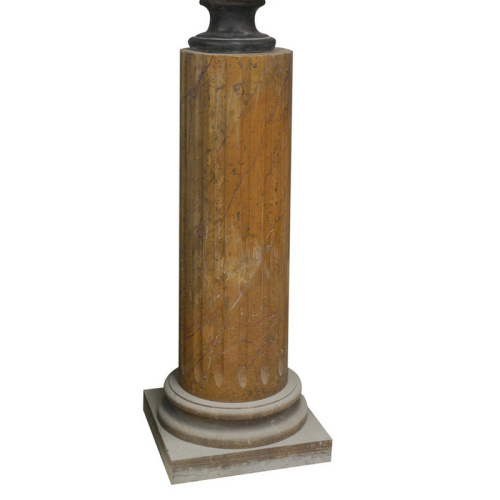 色ブロックされた大理石のバストデュアルトーンクラシック彫刻