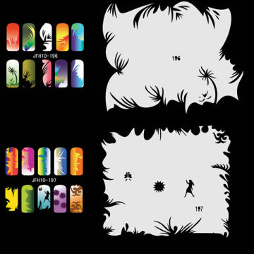 20 Sheets/Lot Airbrush Nail Art STENCIL DESIGNS For Nail Art Template Set No.10