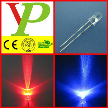 5mm round red blue diodo led intermitente