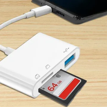 3-in-1多機能TF CF SDメモリカードリーダーUSB-Cデバイス用のSIMアダプターを使用して