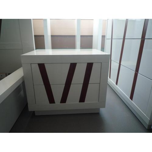 Bedroom Night Stands Disen white high gloss bedroom night stand Factory