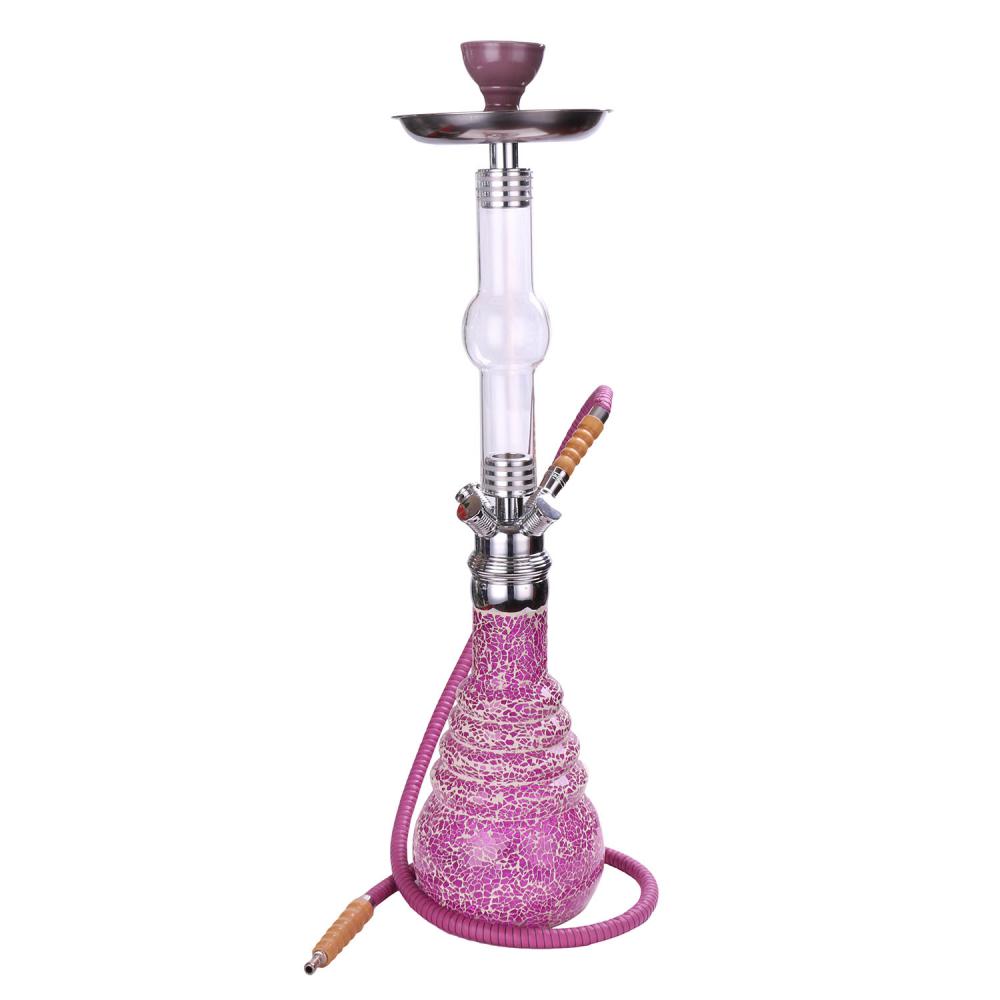 Detachable Glass Stemmed Hookah With Decorative Vase