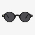 Round Black Acetate Sunglasses