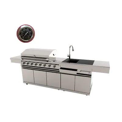 All in One Stainless Steel Outdoor Kitchen BBQ Grill with Sink