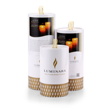 Cajas de cilindros de vela de aroma redondo diseñado a medida