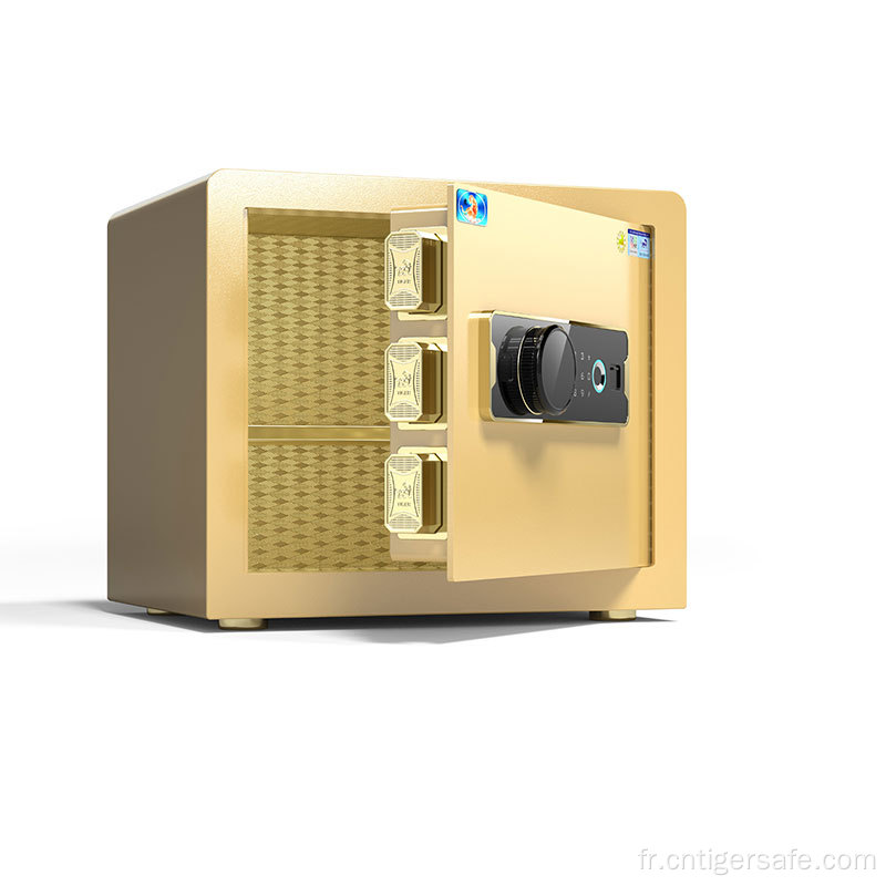 Tiger Safes Série classique-or 35 cm verrous d'empreintes digitales