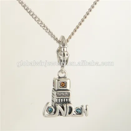 925 Sterling Silver Jewelry Big Ben Pendant London Bracelet Charms