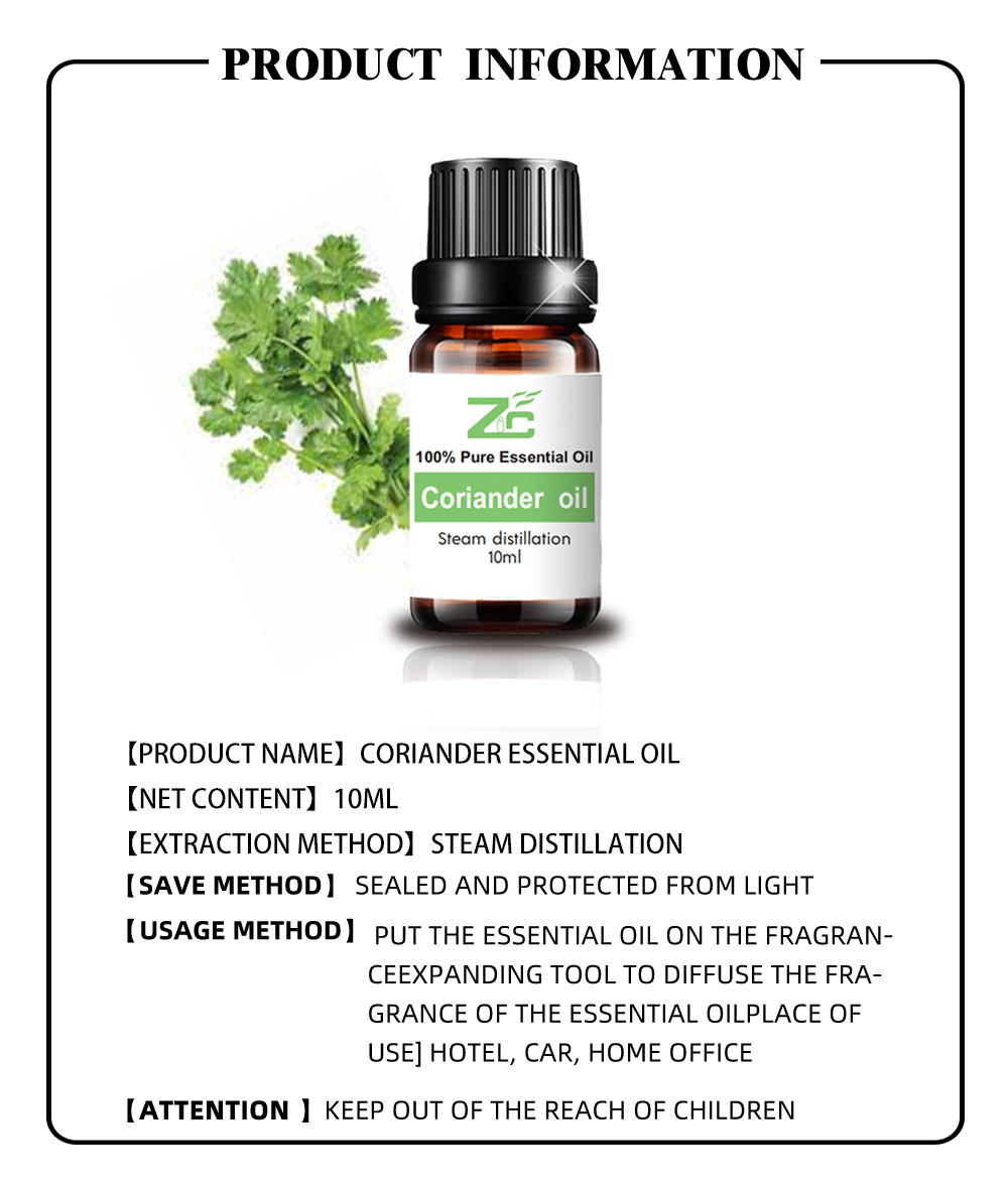 Top Grade 100% Pure Skincare Aromatherapy Coriander Oil
