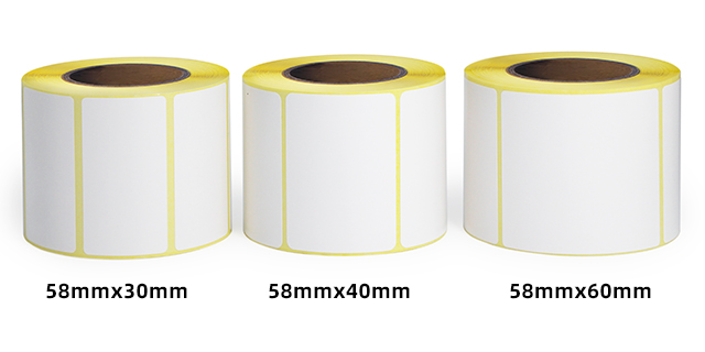 Direct thermal label barcode sticker 58x40mm 58x30mm