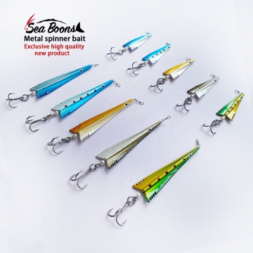 Wholesale 78mm 4.1g & 108mm 7g Hard Metal Fishing Spinning Lures with Treble Hooks
