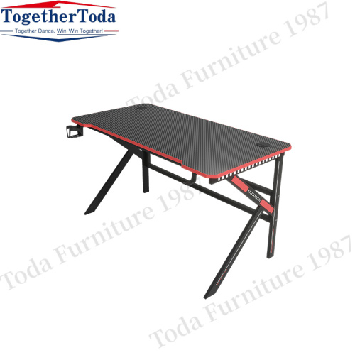 China gaming desk computer table with RGB Led lights Supplier