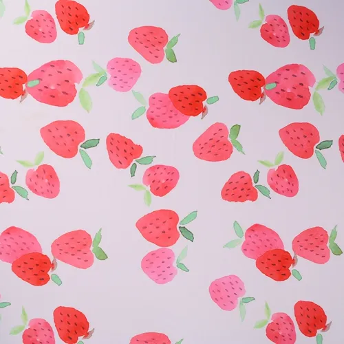 High Quality Stretch Print Strawberry Fabric Polyester Spandex Knit for Clothing