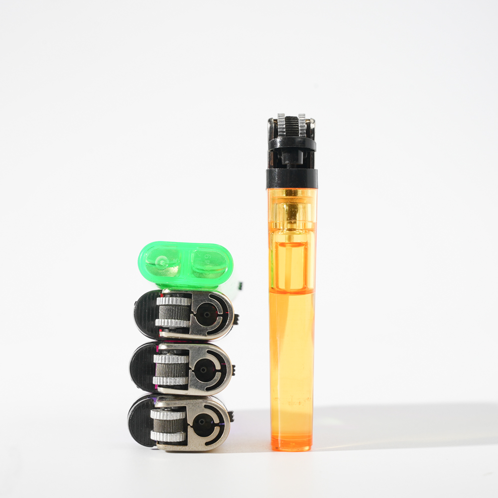 Soft Flame Flint Transparent Lighter with Five Color