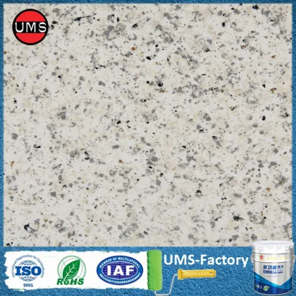 Rock wall textured sand paint exterior