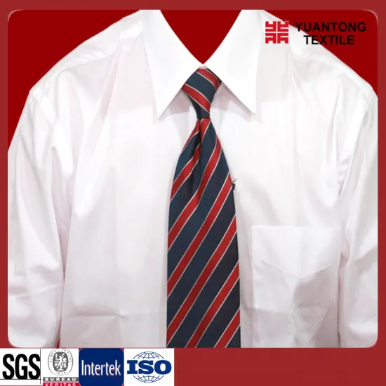 White Color Polyester65/Rayon35 Shirt Fabric